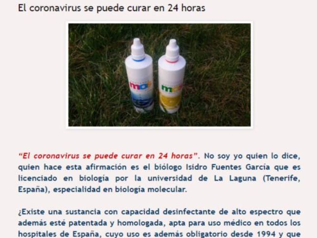 Blog que ha difundido el bulo