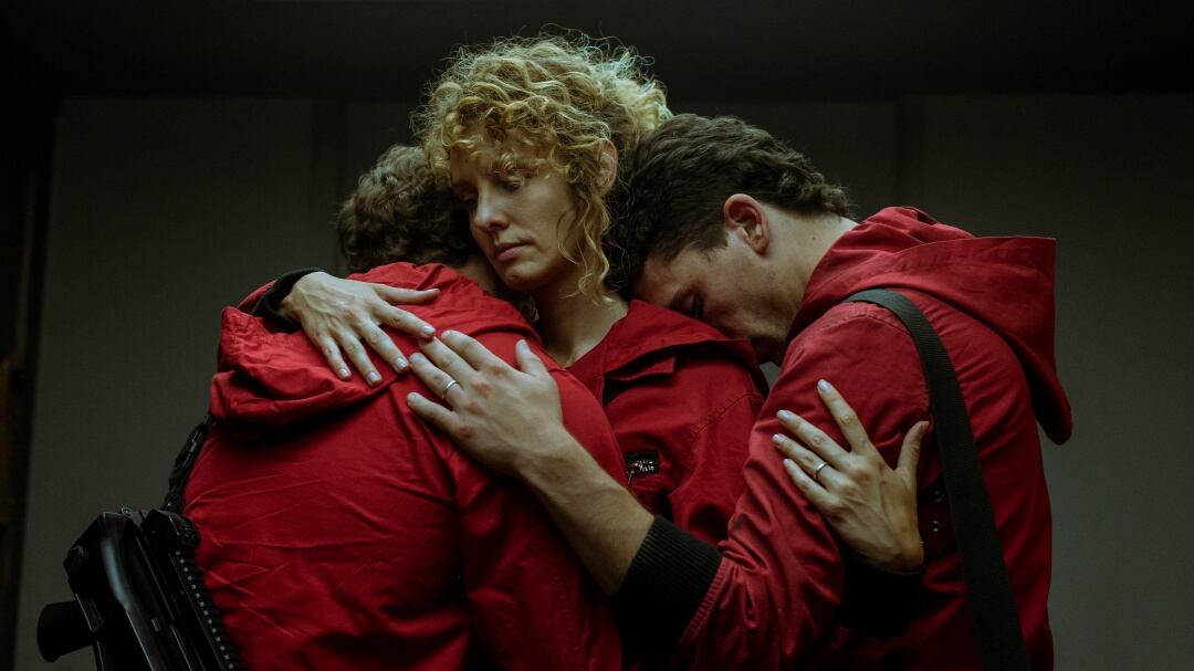 Miguel Herrán, Esther Acebo y Jaime Lorente en la cuarta temporada de &#039;La Casa de Papel&#039;