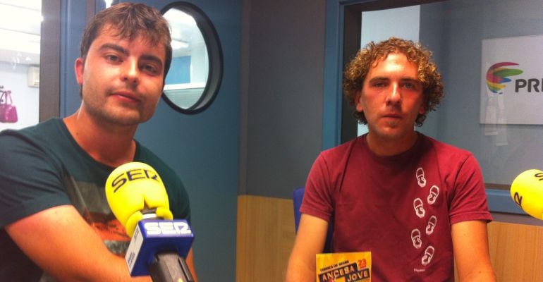 Dídac Massip, d'Aspa i Aleix Duaigües de Sarroca, impulsors de la festa.