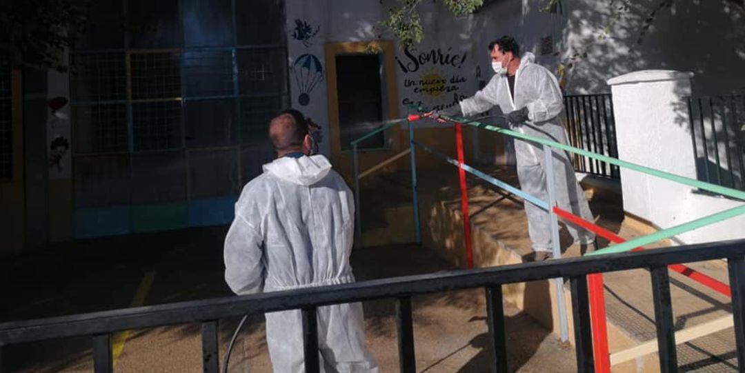 Labores de desinfección en Quesada.