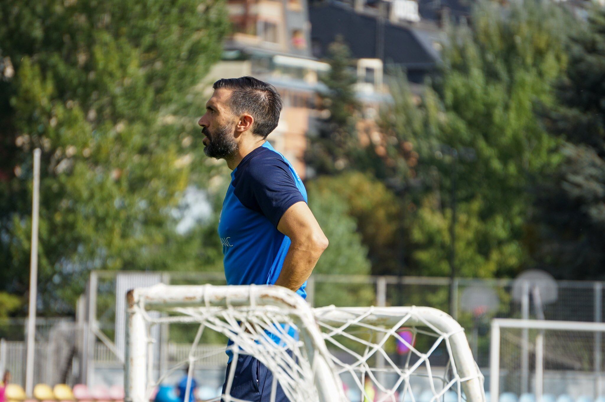 Eder Sarabia en l'entrenament previ al partit contra el Saragossa d'aquest dijous.