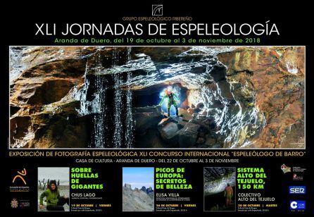 Cartel de las XLI Jornadas de Espeleología del GER.