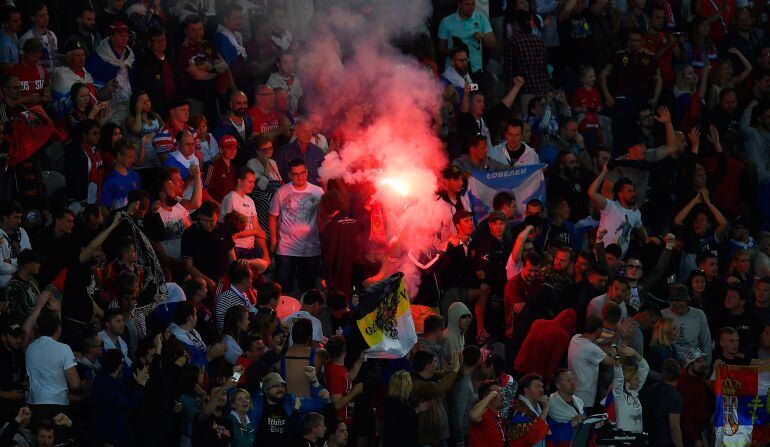 Aficionados rusos en la Euro 2018