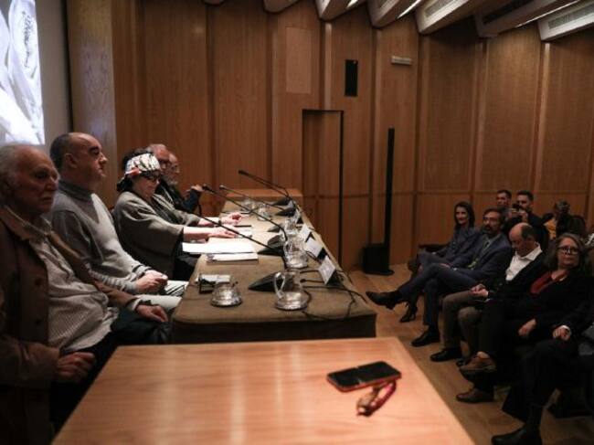 Un momento del encuentro en la Acadmia de Bellas Artes.