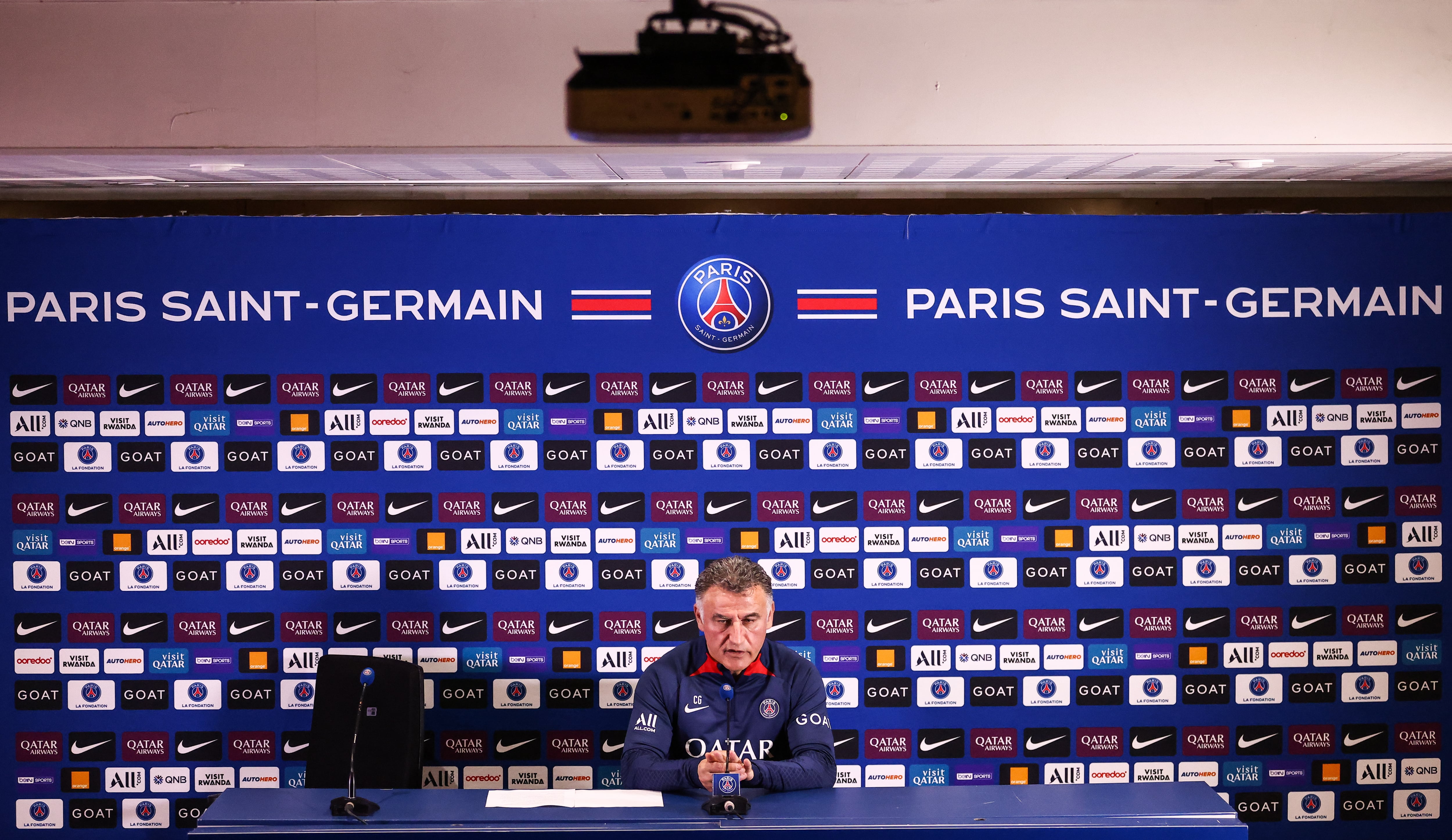 Christophe Galtier, técnico del PSG, comparece en rueda de prensa