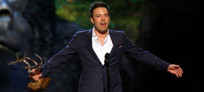 Ben Affleck, que ha aceptado el papel de Batman, durante la entrega de premios de &#039;Guys Choice&#039;