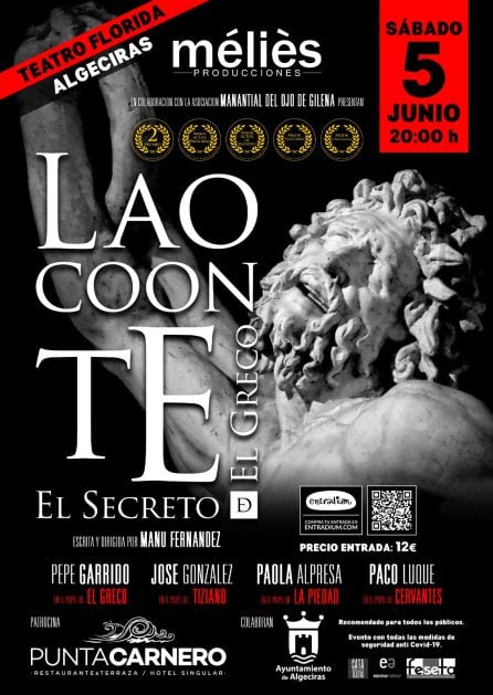 Cartel anunciador de la obra Laocoonte, el secreto de El Greco