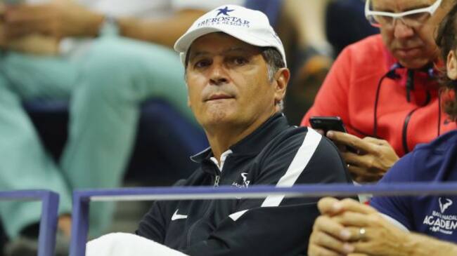 Toni Nadal, durante el la final del torneo