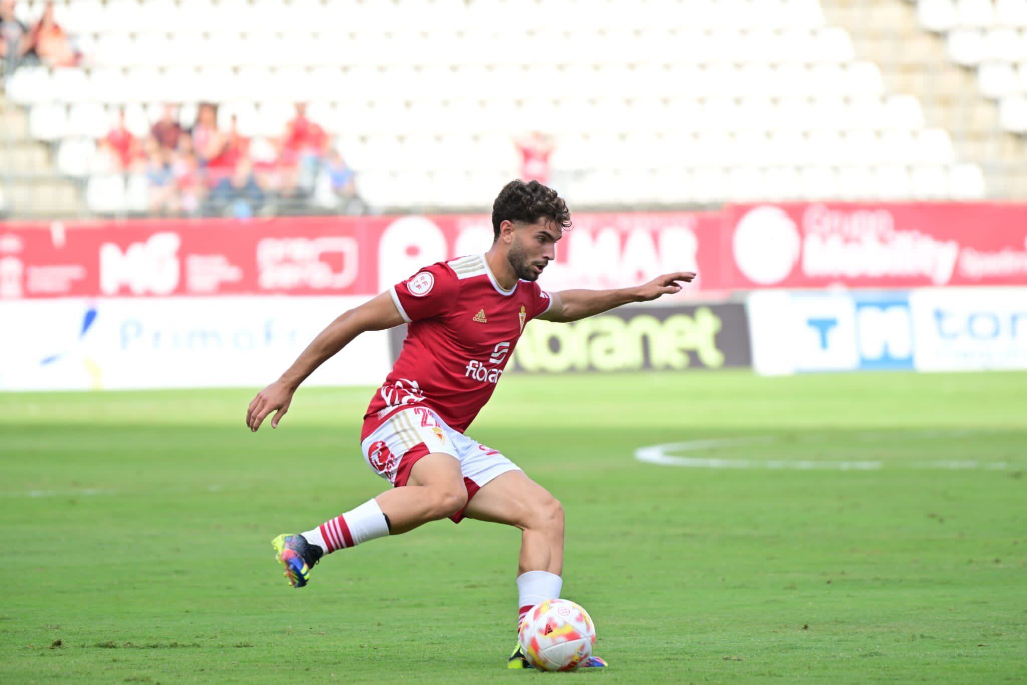 Javi Rueda durante el duelo ante el Real Unión de Irún