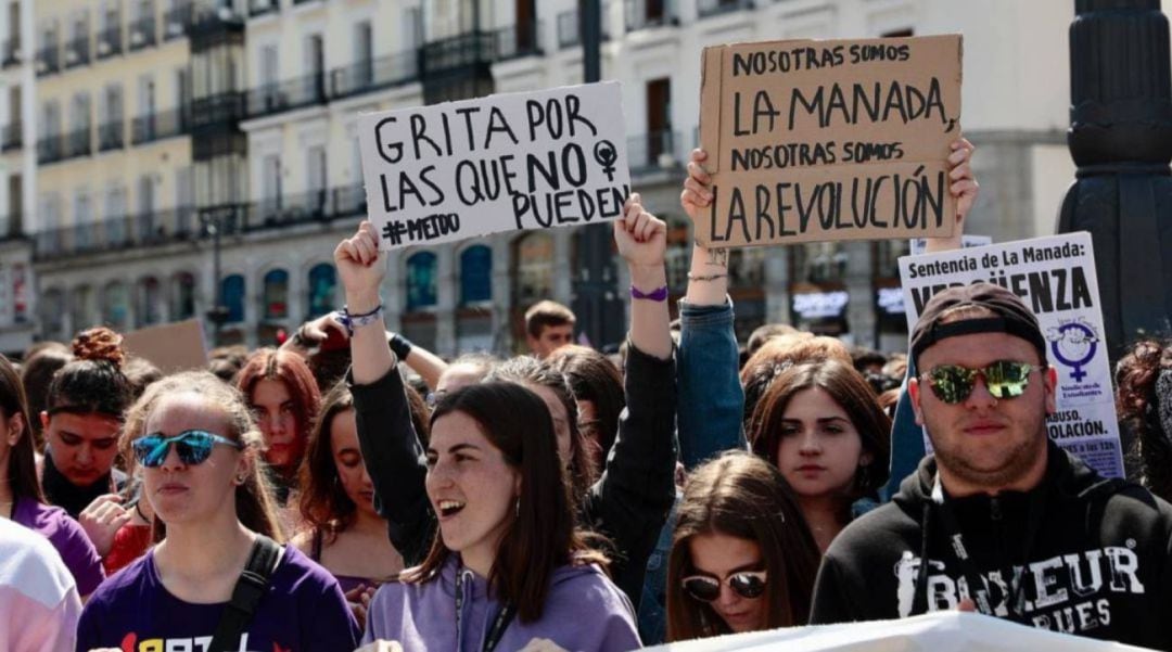 Manifestación feminista en Madrid en una imagen de archivo