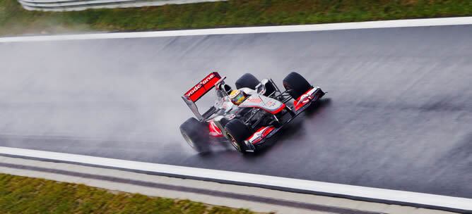 El piloto británico Lewis Hamilton de McLaren Mercedes, en el circuito internacional de Yeongam en Corea del Sur