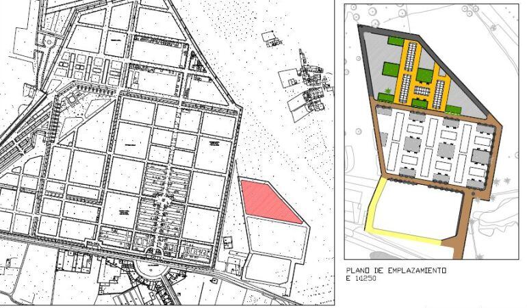 Plano de la zona donde se construirán los nichos