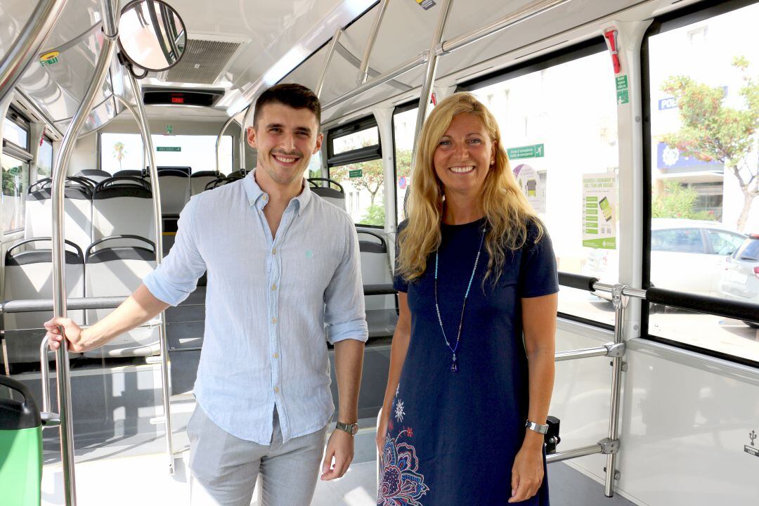 El concejal de movilidad, Jorge Ribes, y la alcaldesa de Castelló, Amparo Marco