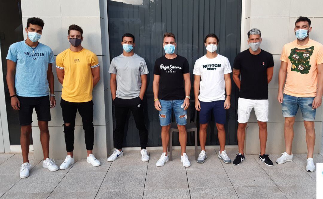 Los jugadores del Hércules CF