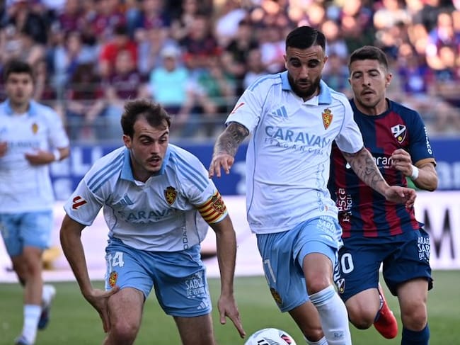 Francho y Rober, en una acción del último partido