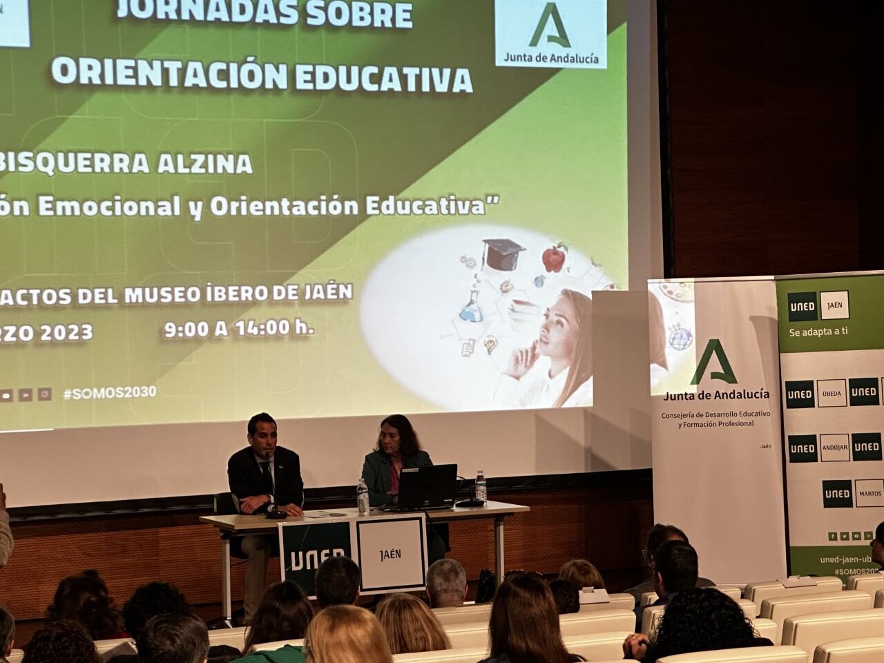 Francisco José Solano y María Luisa Grande participan en la apertura de las Jornadas Sobre Orientación Educativa.
