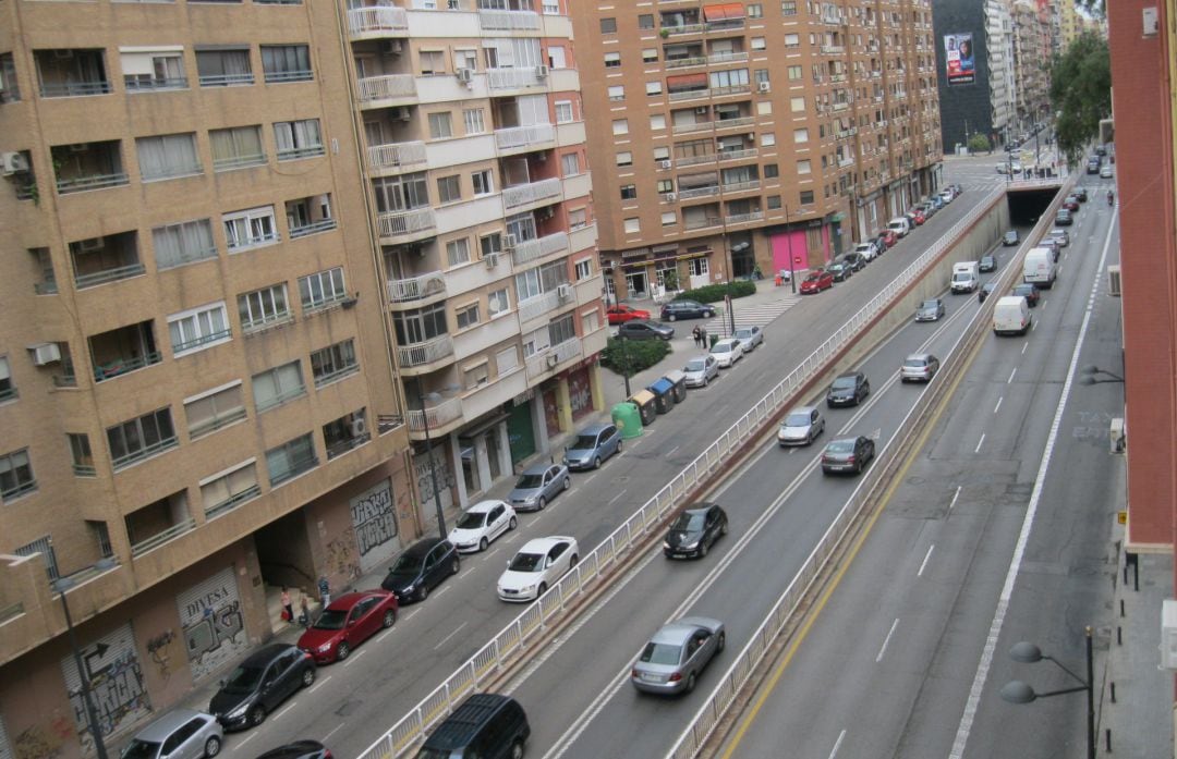 Túnel de la avenida Pérez Galdós de València, en una imagen de archivo