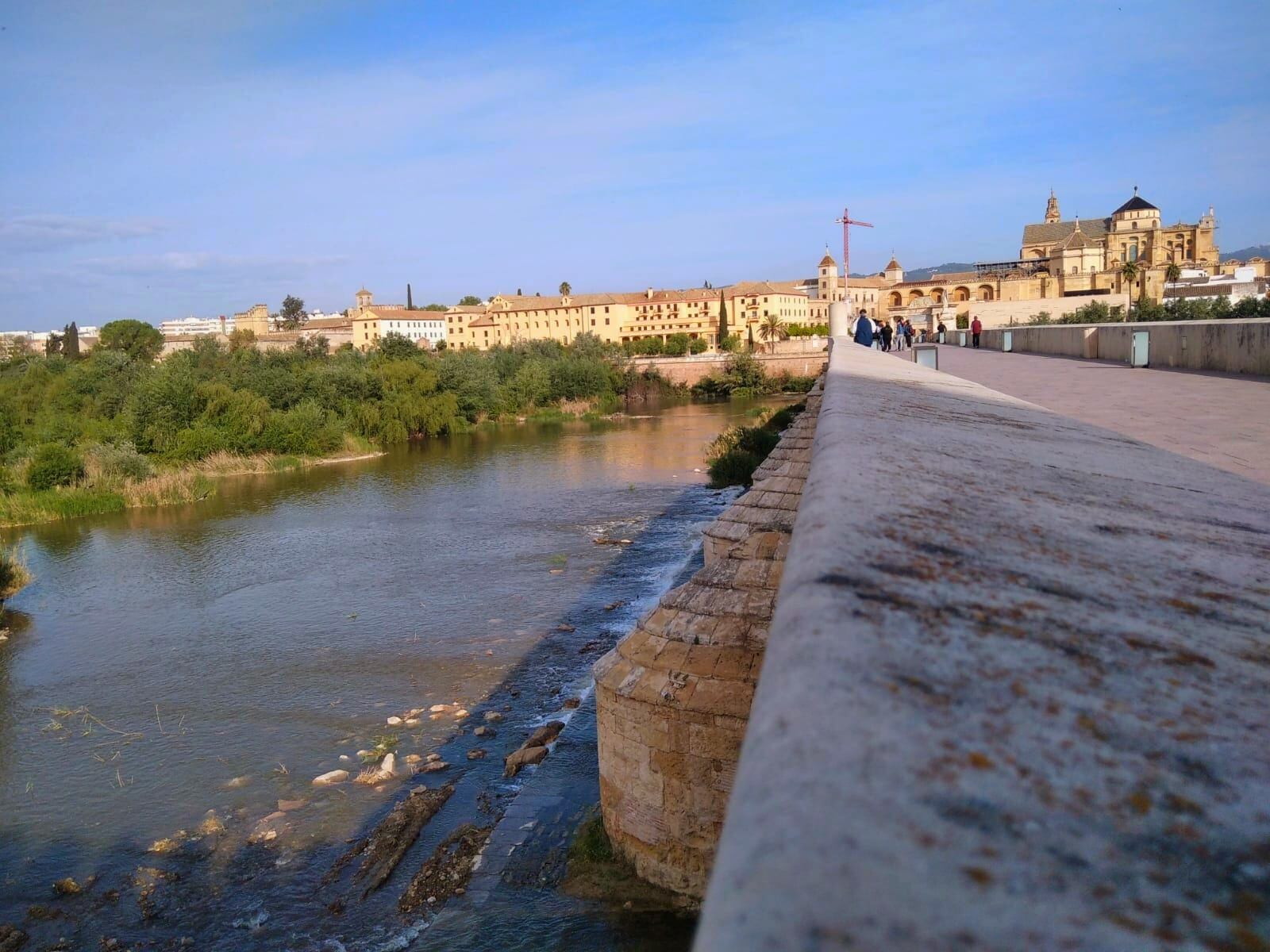 Panorámica del casco histórico de Córdoba desde el Puente Romano