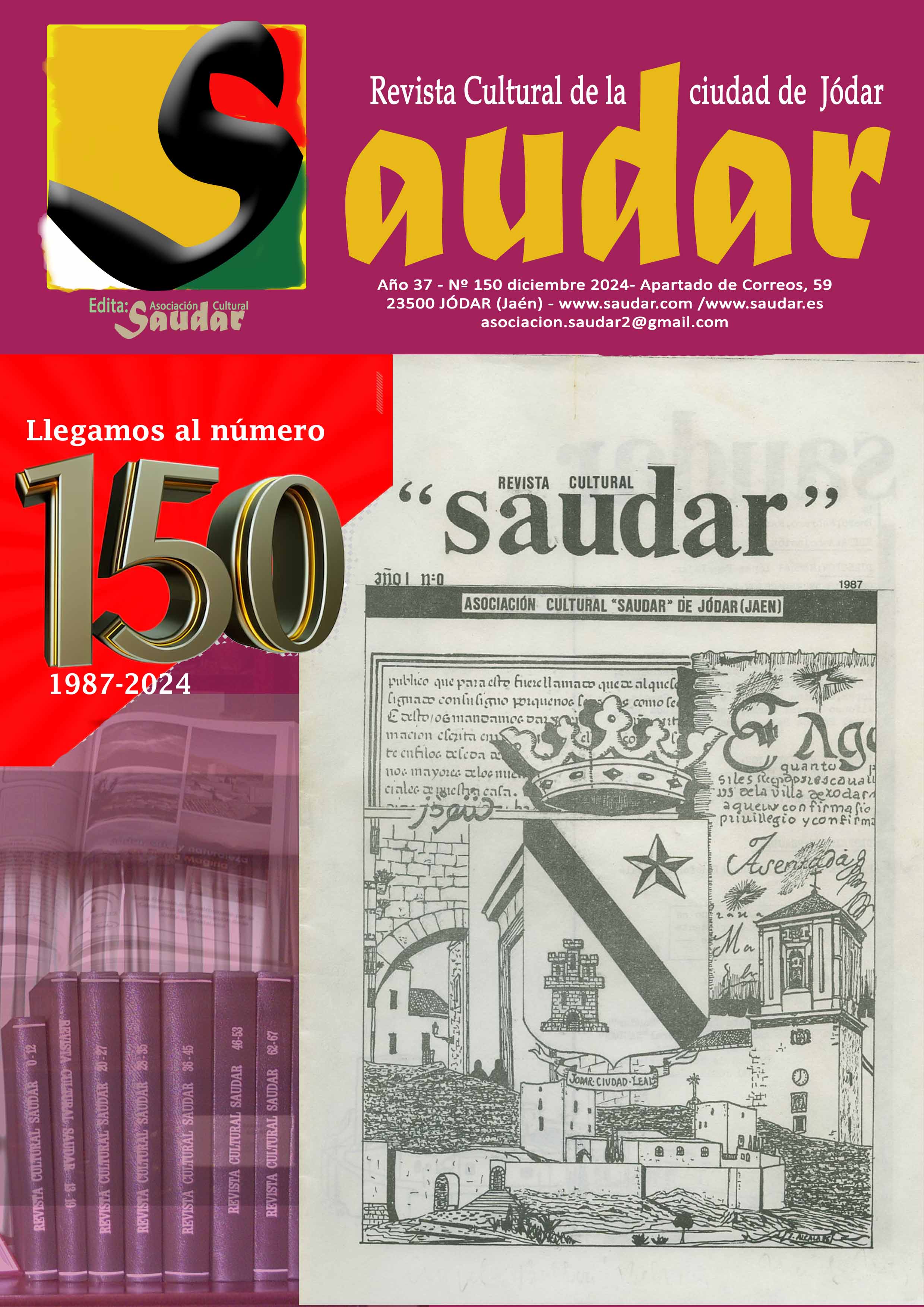 Portada del número 150 de la revista cultural Saudar