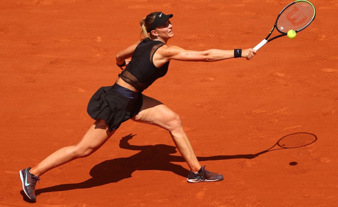 Paula Badosa, en su partido de cuartos de final de Roland Garros.