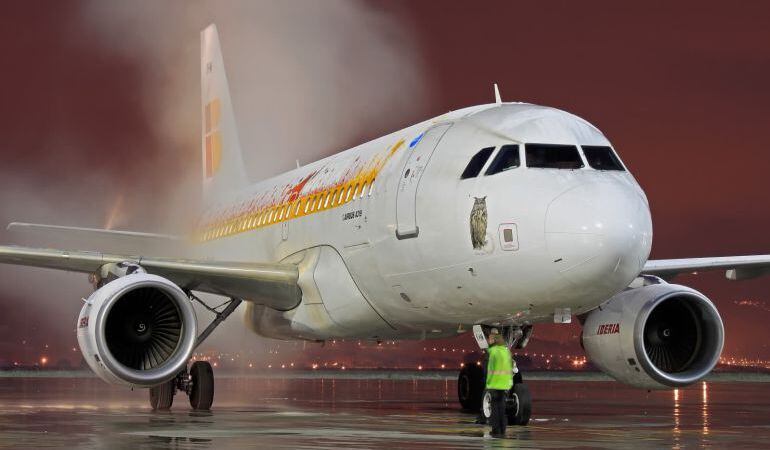 Avión de la compañía aérea &#039;Iberia&#039;.