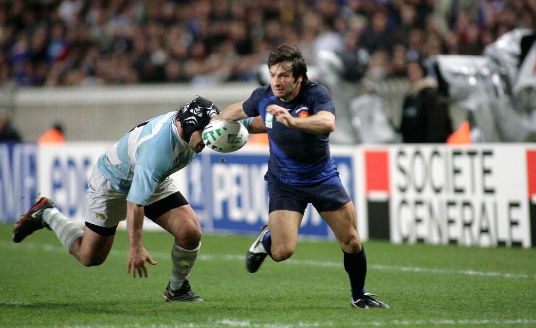 Christophe Dominici, en un partido entre Francia y Argentina.