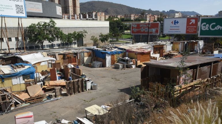 Poblado de chabolas en la zona del Pancho Camurria en Santa Cruz de Tenerife. 