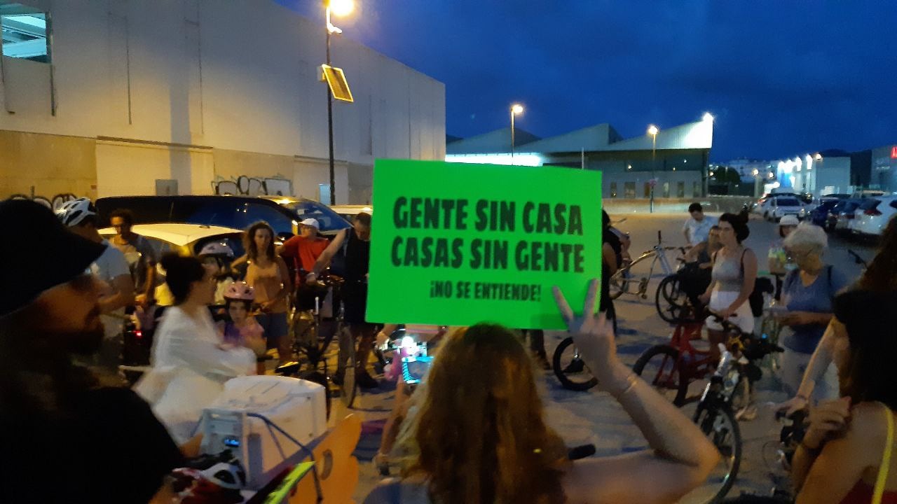 Imagen de una de las protestas de la plataforma