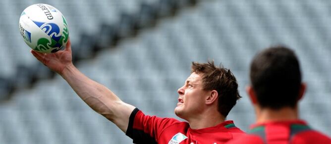 El jugador de Irlanda Brian O&#039;Driscoll entrenando