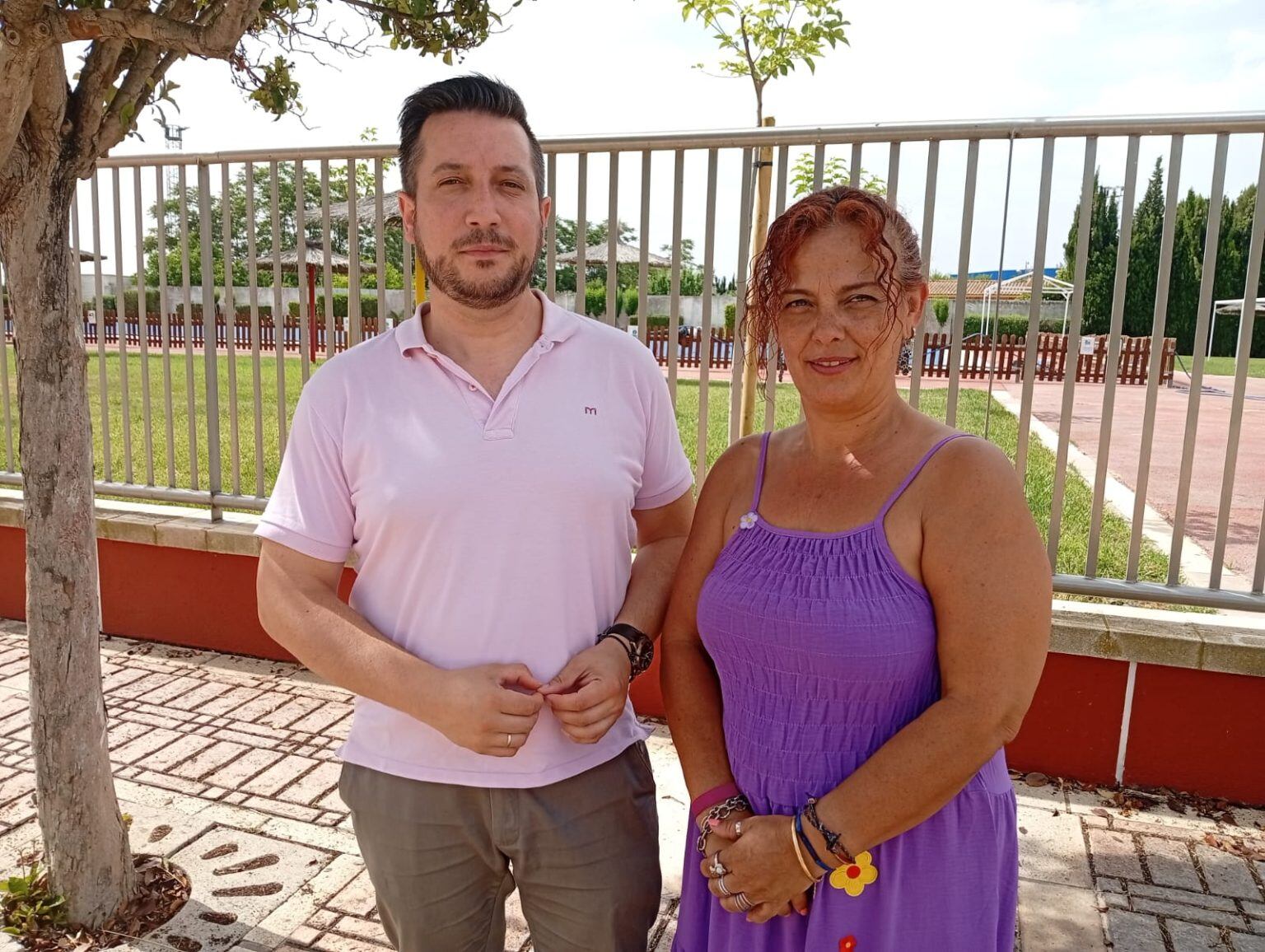 Alcalde y concejala de deportes