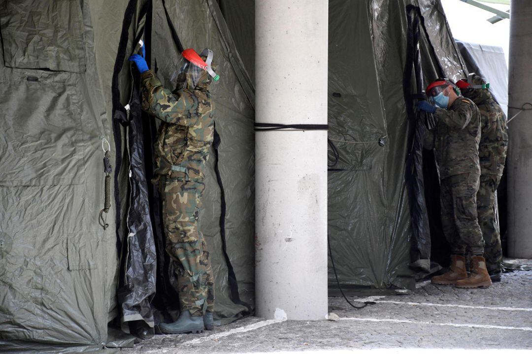 Ejército desmonta hospital de campaña de Segovia, sin uso por falta de medios