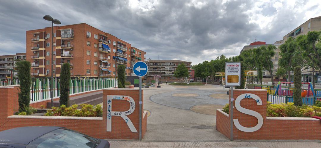 La plaza de Tirso de Molina en Getafe