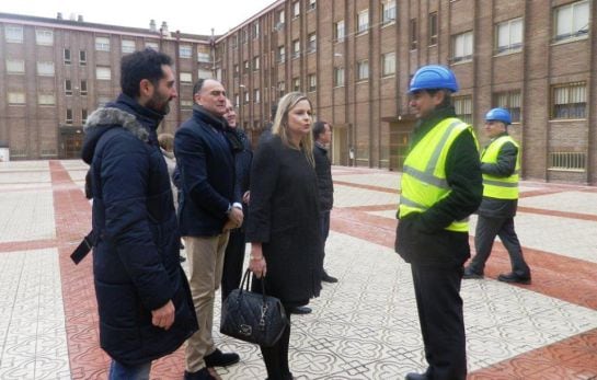 Elena de la Cruz en su visita ayer a Tarancón