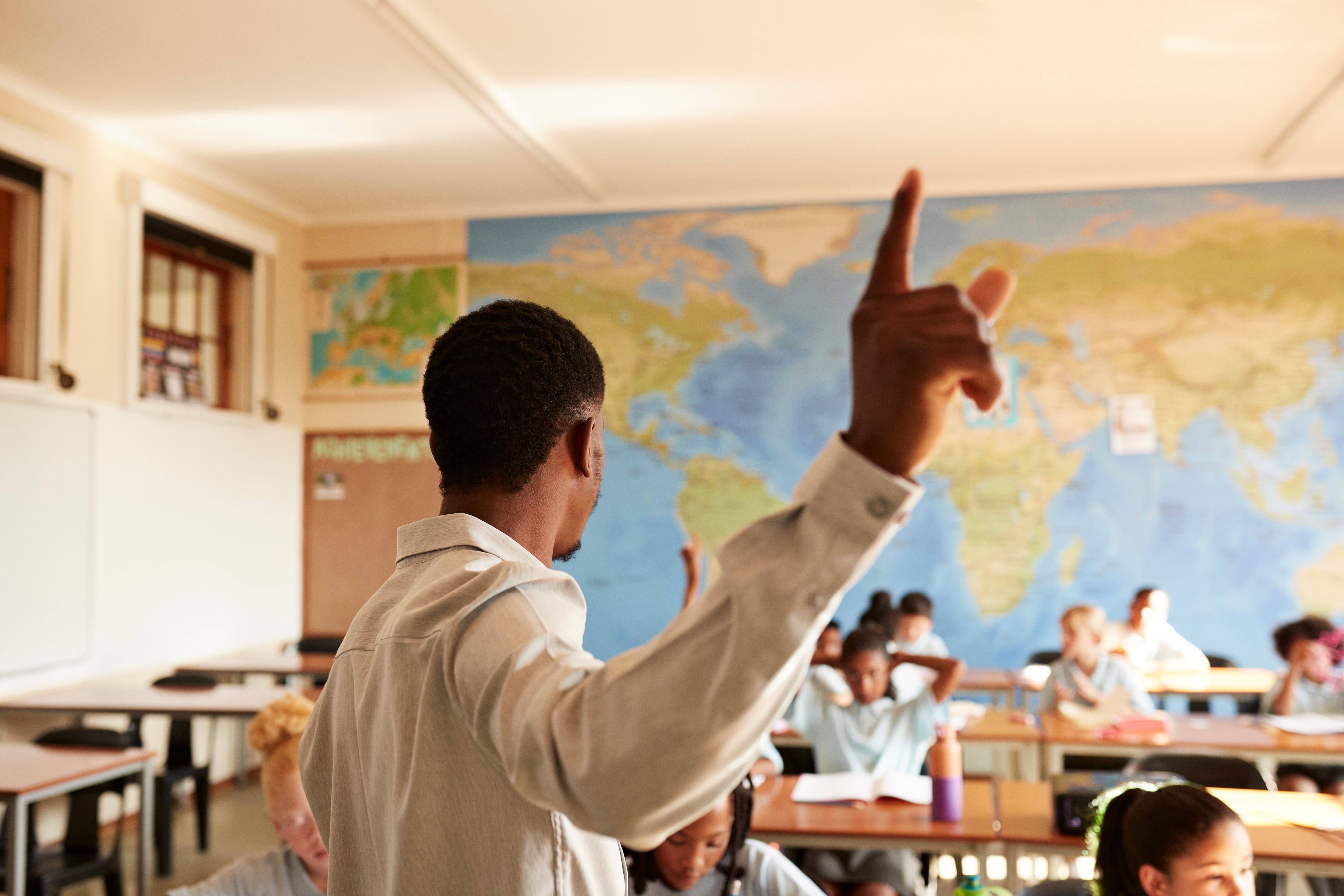 Un profesor de colegio en una imagen de archivo.
