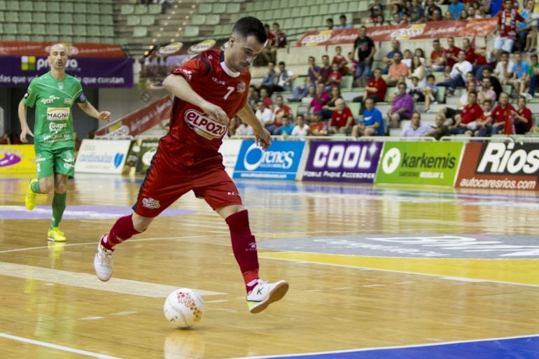 Juampi en el partido ante el Magna Navarra.