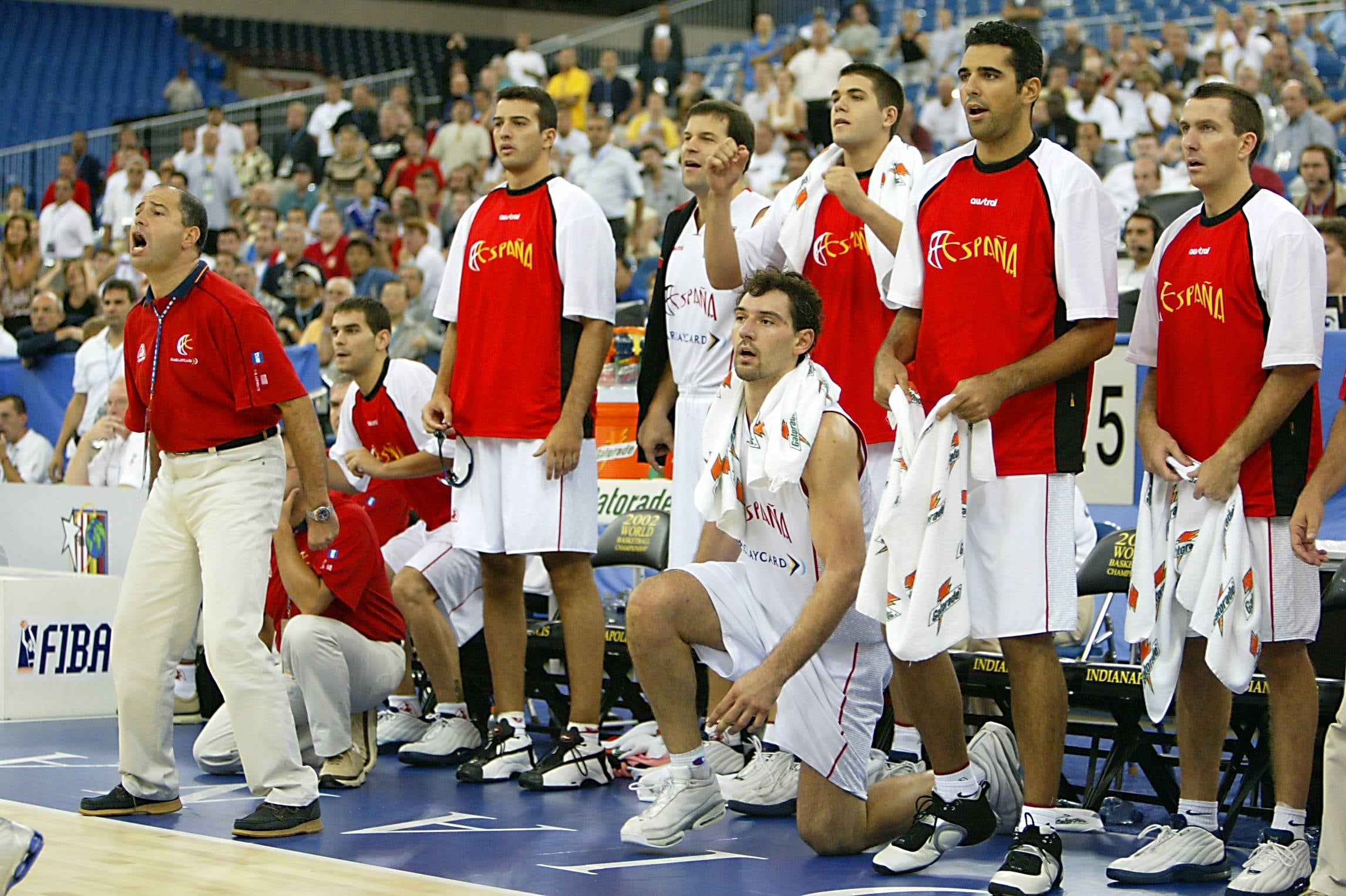 Javier Imbroda durante el Mundial en Indianápolis en 2002