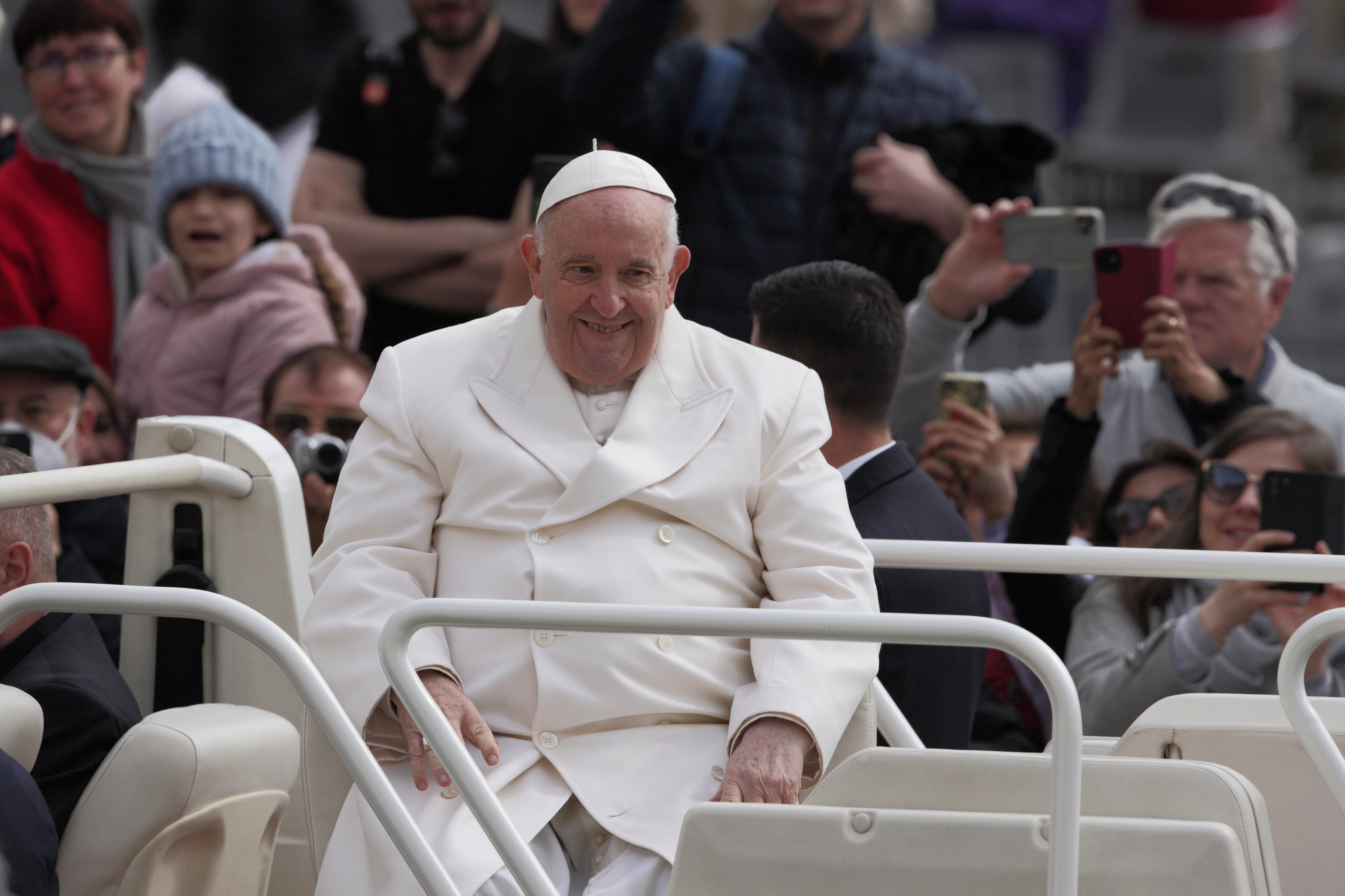 El papa, durante su audiencia este miércoles. (Photo by Grzegorz Galazka/Archivio Grzegorz Galazka/Mondadori Portfolio via Getty Images)