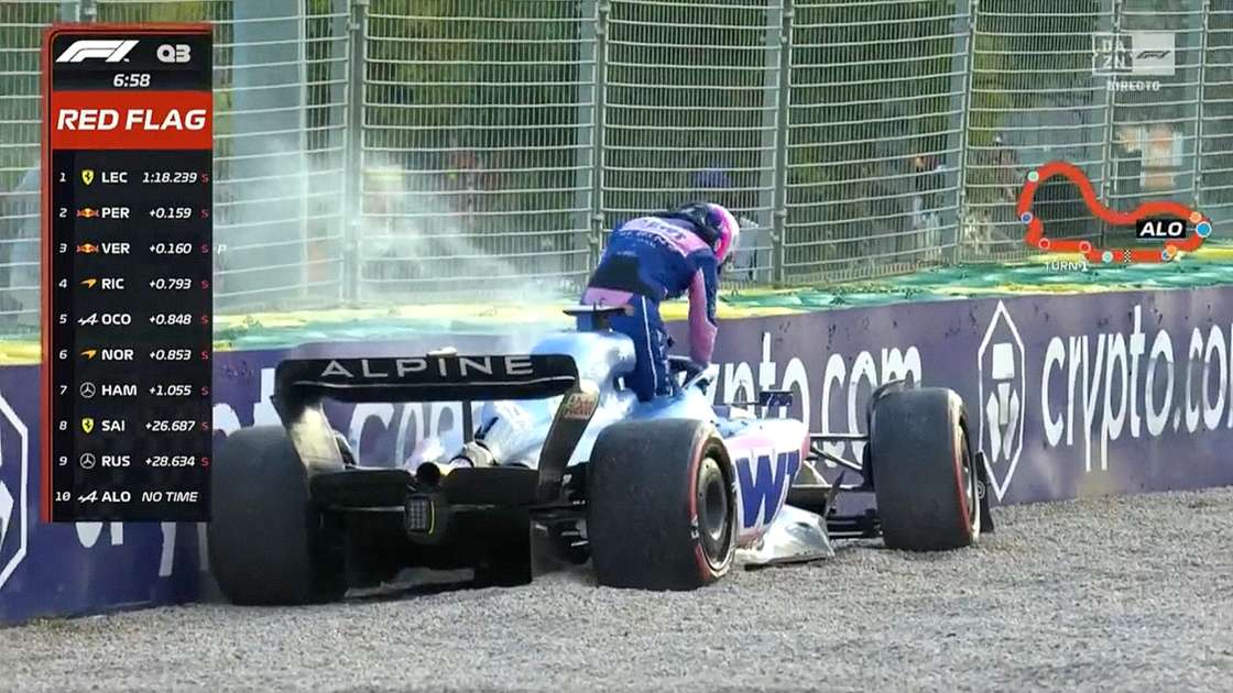 El motor del Alpine dejó tirado a Fernando Alonso en la Q3