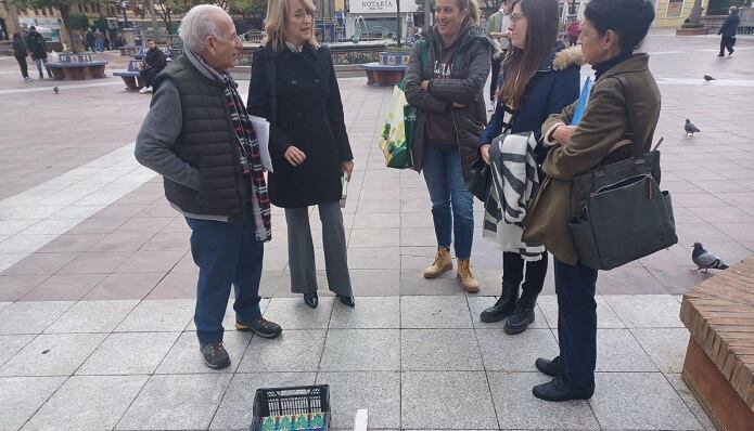 Un momento del encuentro en la Plaza Alta