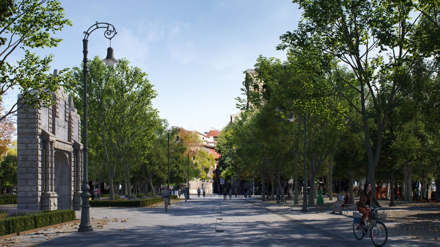 La calle del Bosquecillo en Pamplona.