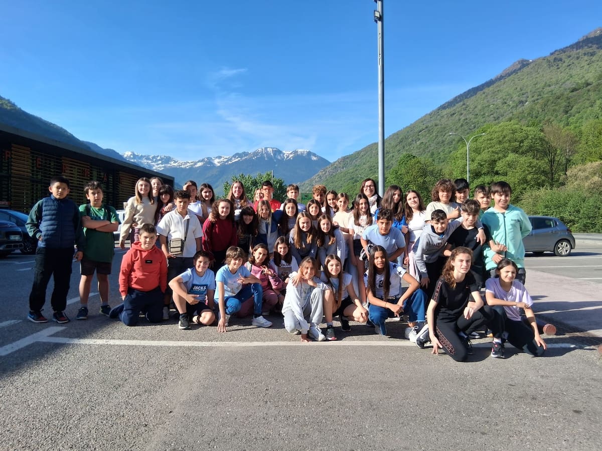 La alcaldesa y escolares de Binéfar mantienen este fin de semana un encuentro con Portet Sur Garonne