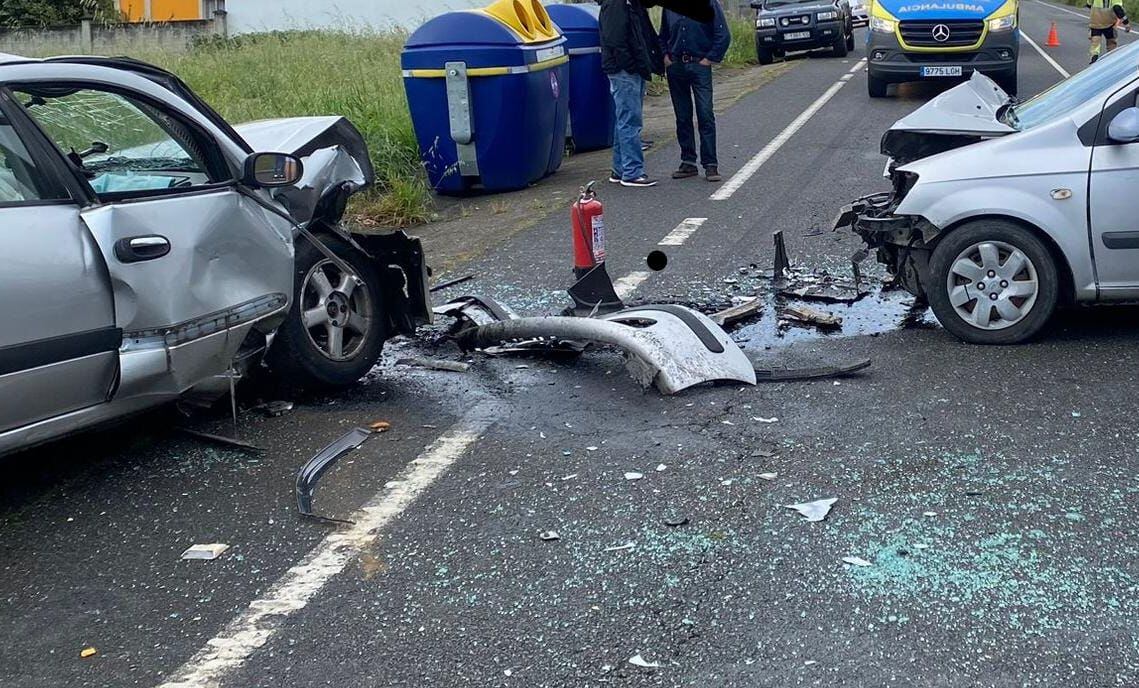 Imagen del accidente (foto: Concello de Narón)