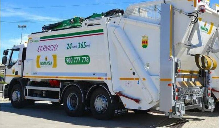 Camión para la recogida de basuras en Alcorcón