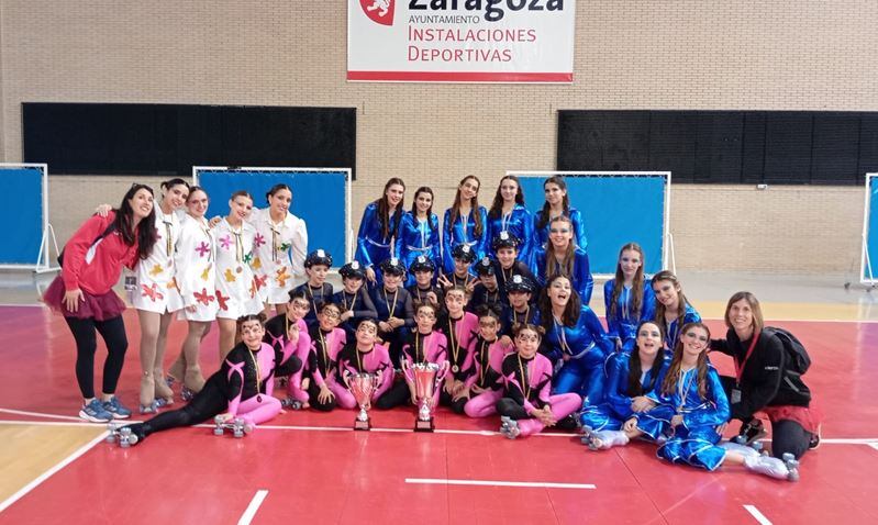 Deportistas del Club Patín Huesca