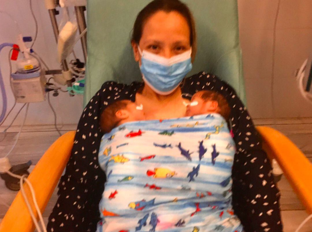 La madre con coronavirus que ha dado a luz. 