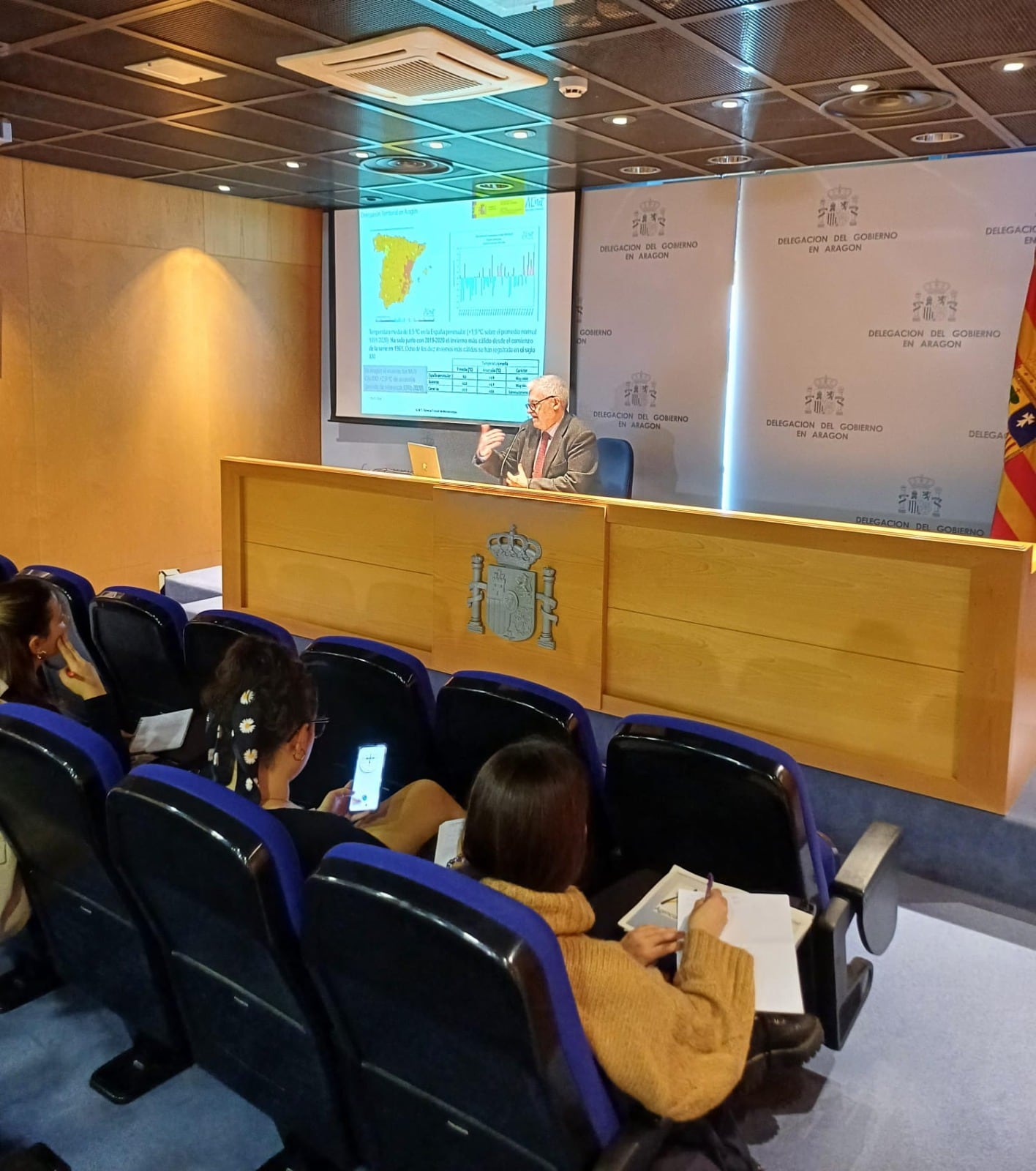 Rafael Requena, durante la presentación de la AEMET