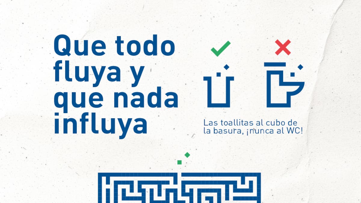 Aquona recuerda la importancia de no arrojar toallitas húmedas al inodoro