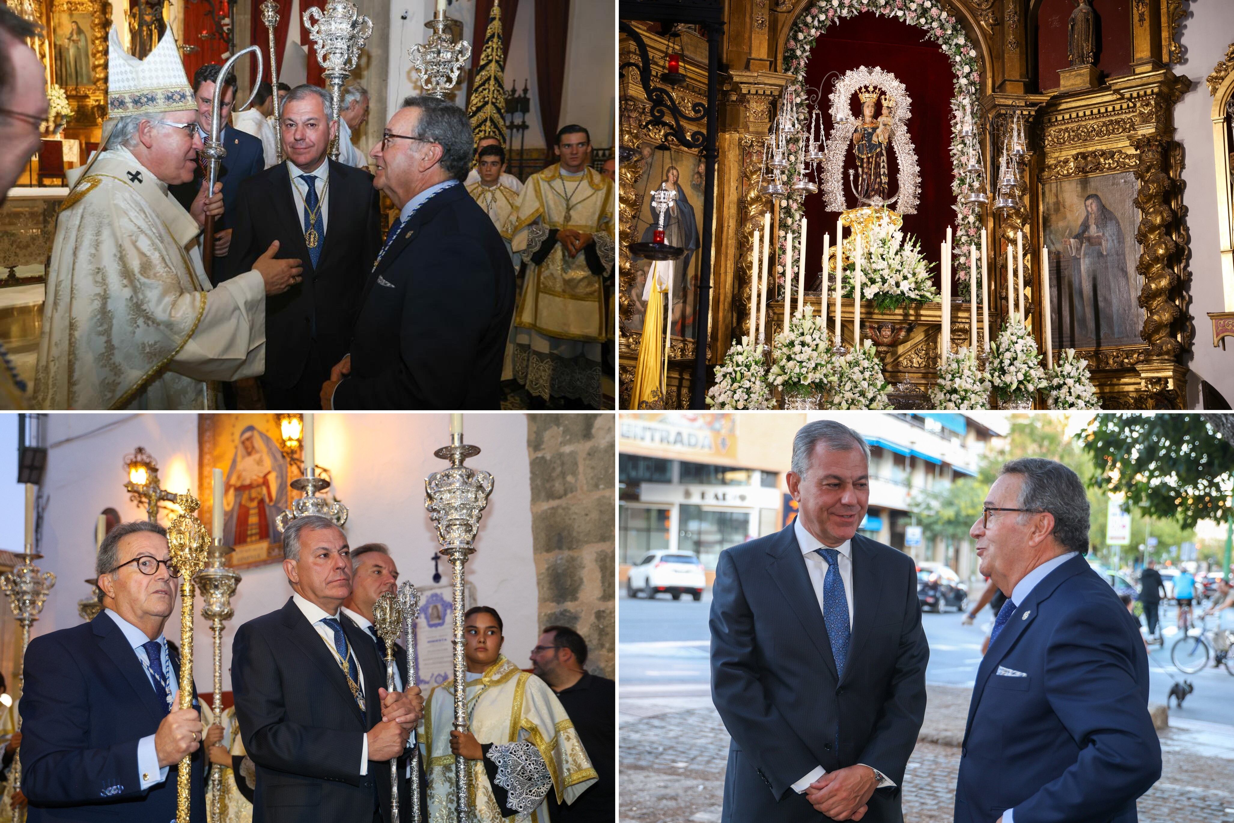 Distintas imágenes del acto celebrado este martes en la Hermandad de La Hiniesta