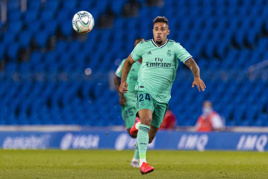 Mariano, durante el partido contra la Real Sociedad. 