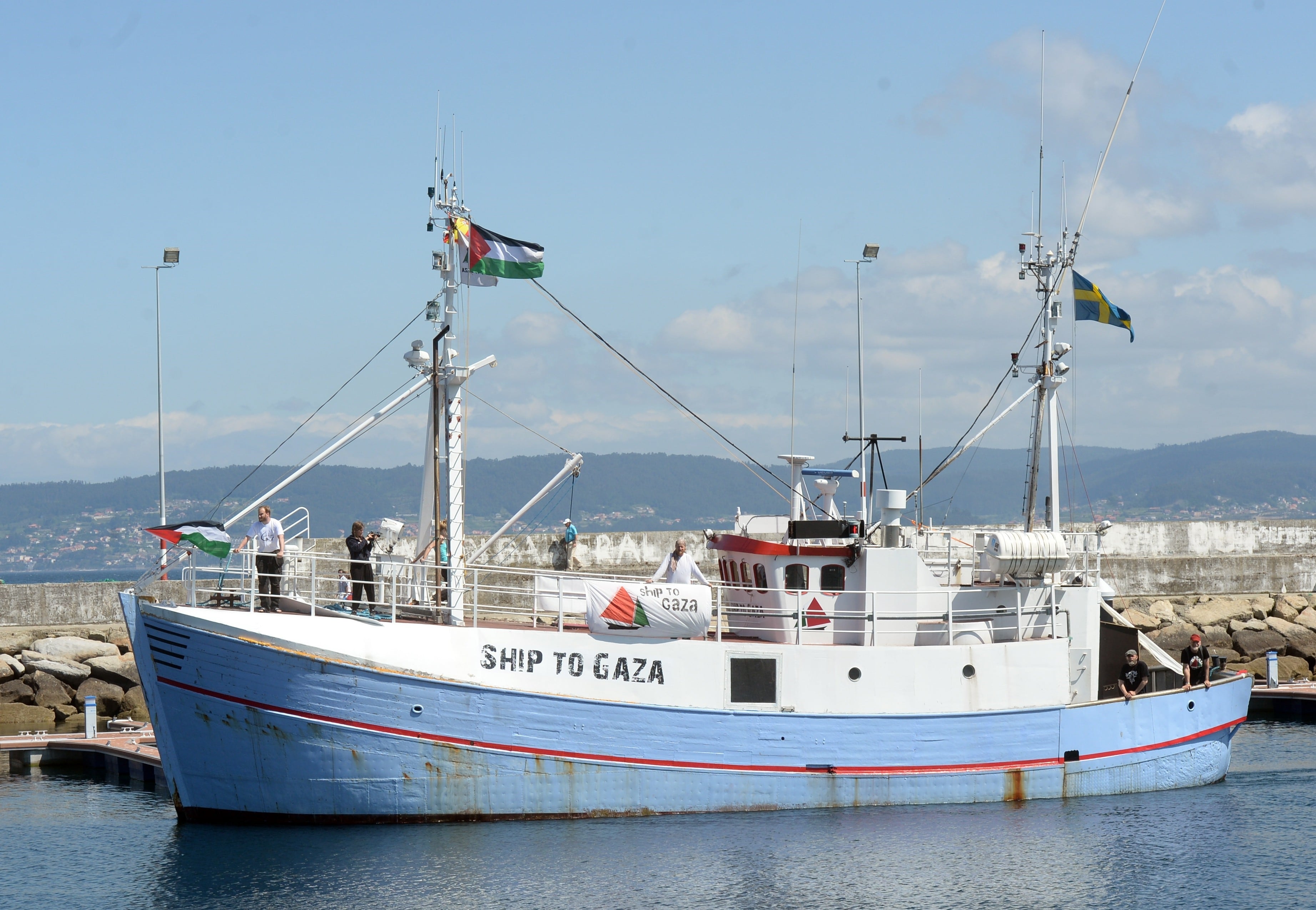 Un barco sueco con el que varios activistas trataron de llevar ayuda a Gaza el pasado año.